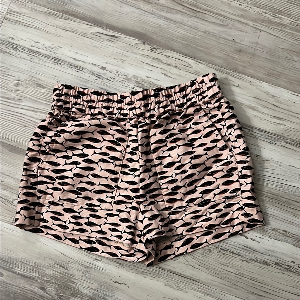 J crew Pink and Blue Fish shorts